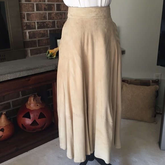 Vintage Suede Skirt SZ 10 Made in FINLAND - Picture 3 of 8